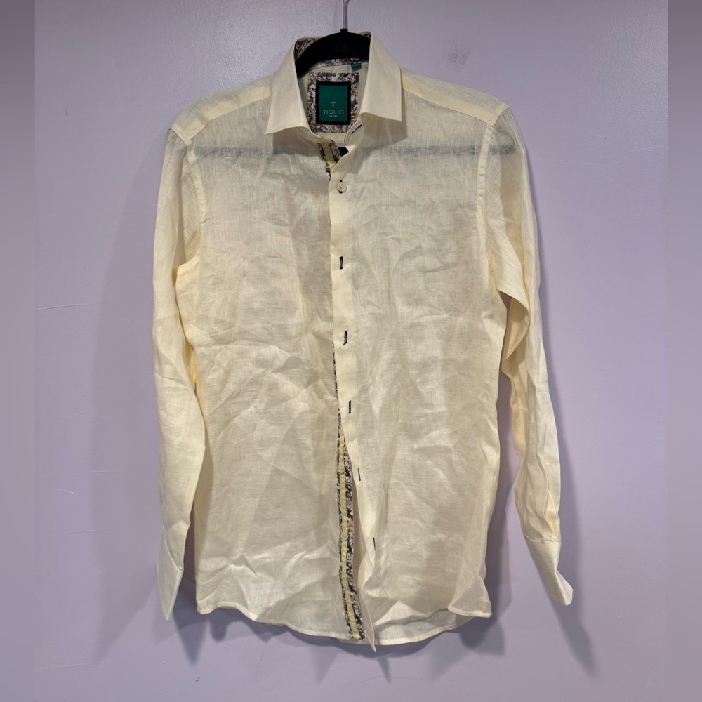 Butter Yellow‎ 100% linen Tiglio button up